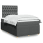 JUNG Vida Boxspringbett mit Matratze Dunkelgrau 120x200 cm Stoff
