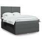 JUNG Vida Boxspringbett mit Matratze Dunkelgrau 160x200 cm Stoff