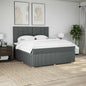 JUNG Vida Boxspringbett mit Matratze Dunkelgrau 180x200 cm Stoff