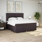 JUNG Vida Boxspringbett mit Matratze Dunkelbraun 200x200 cm Stoff