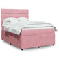 JUNG Vida Boxspringbett mit Matratze Rosa 140x190 cm Samt