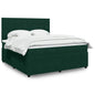 JUNG Vida Boxspringbett mit Matratze Dunkelgrün 180x200 cm Samt