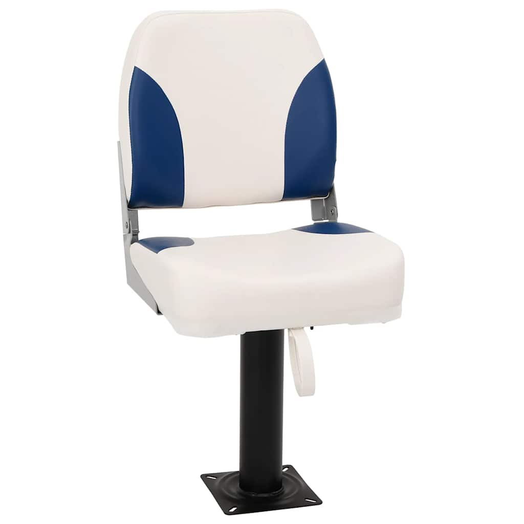 JUNG Vida Klappbarer Bootssitz 1 Set Blau und Weiß 41x36x48 cm