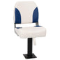 JUNG Vida Klappbarer Bootssitz 1 Set Blau und Weiß 41x36x48 cm