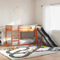 JUNG Vida Etagenbett mit Rutsche & Leiter Wachsbraun 90x200cm Kiefernholz