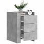 JUNG Vida Nachttisch Betongrau 45x50x65 cm Holzwerkstoff