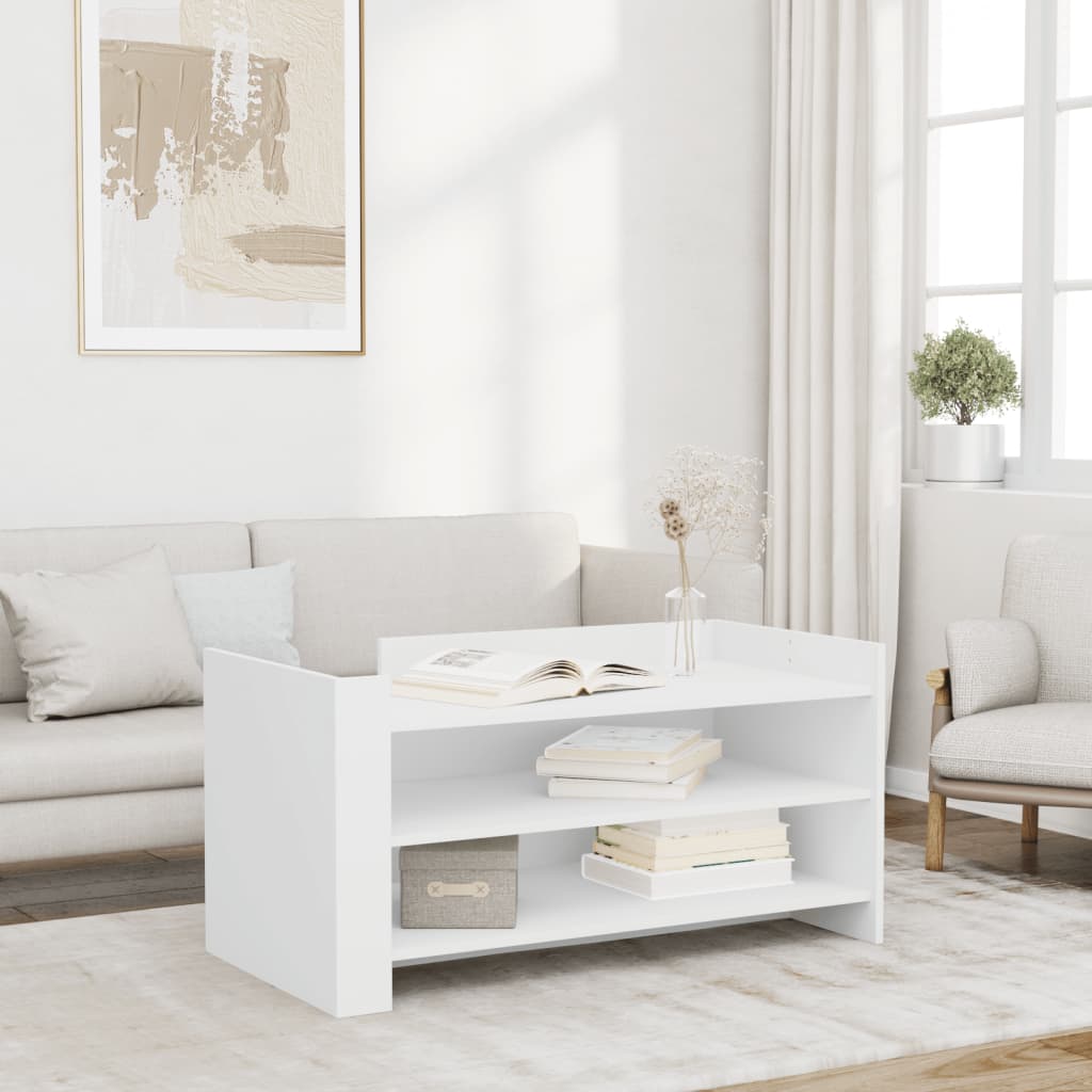 JUNG Vida Couchtisch Weiß 100x50x50 cm Holzwerkstoff
