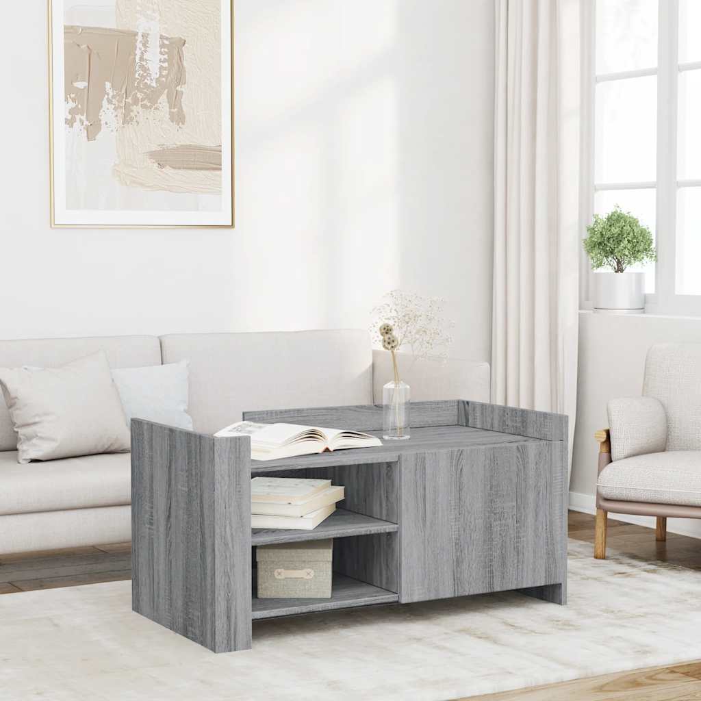 JUNG Vida Couchtisch Grau Sonoma 100x50x50 cm Holzwerkstoff