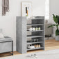 JUNG Vida Schuhschrank Betongrau 74,5x37,5x100 cm Holzwerkstoff