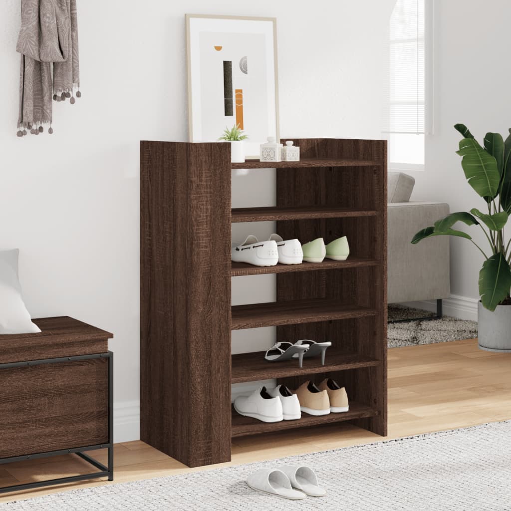 JUNG Vida Schuhschrank Braun Eichen-Optik 74,5x37,5x100 cm Holzwerkstoff