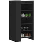 JUNG Vida Schuhschrank Schwarz 52x37,5x100 cm Holzwerkstoff
