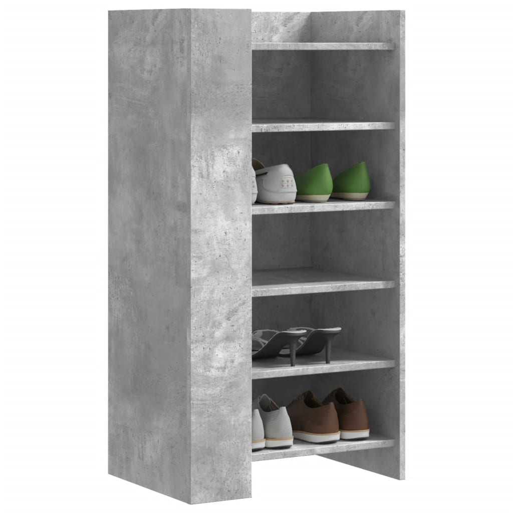 JUNG Vida Schuhschrank Betongrau 52x37,5x100 cm Holzwerkstoff