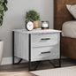 JUNG Vida Nachttische 2 Stk. Grau Sonoma 40x41x40 cm Holzwerkstoff