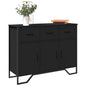 JUNG Vida Sideboard Schwarz 97x32,5x74,5 cm Holzwerkstoff