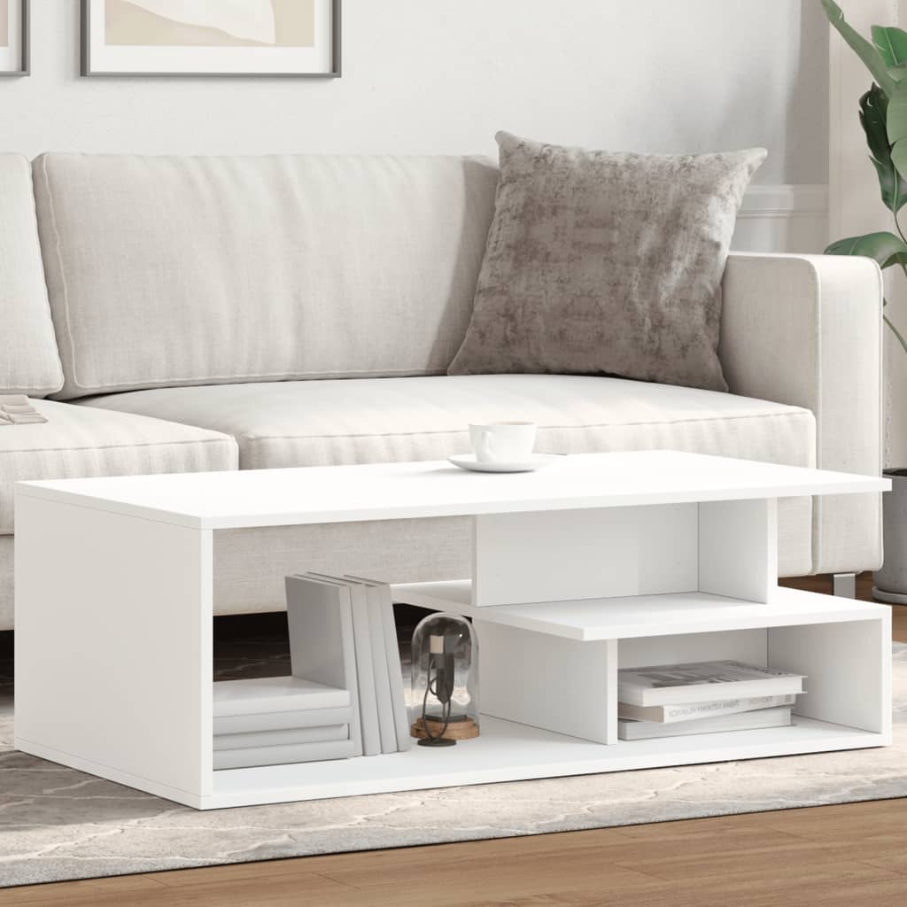 JUNG Vida Couchtisch Weiß 102x55x35 cm Holzwerkstoff