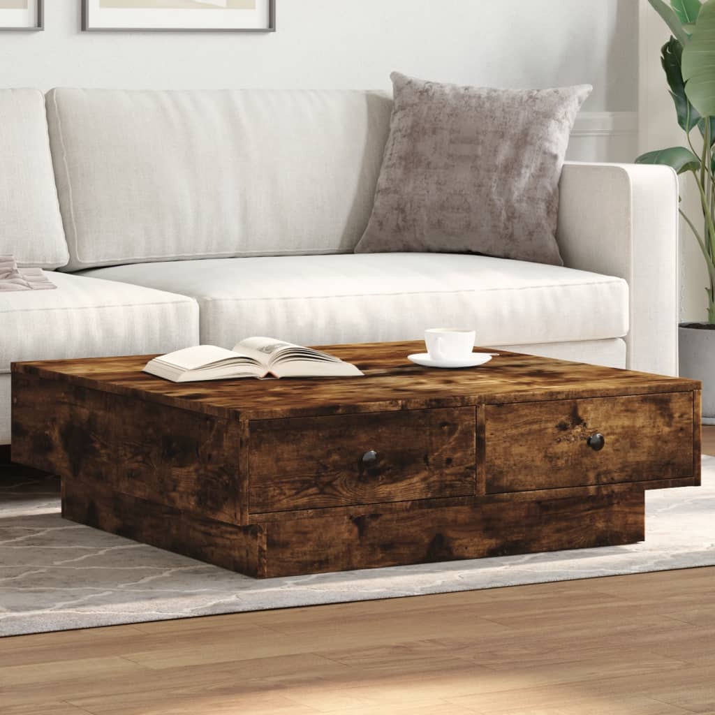 JUNG Vida Couchtisch Räuchereiche 90x90x28 cm Holzwerkstoff
