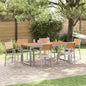 JUNG Vida Garten Essgruppe 7 pcs Grau Massivholz Akazie