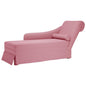 JUNG Vida Chaiselongue mit Nackenrolle und Rechter Armlehne Rosa Samt