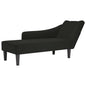 JUNG Vida Chaiselongue mit Rechter Armlehne Schwarz Samt