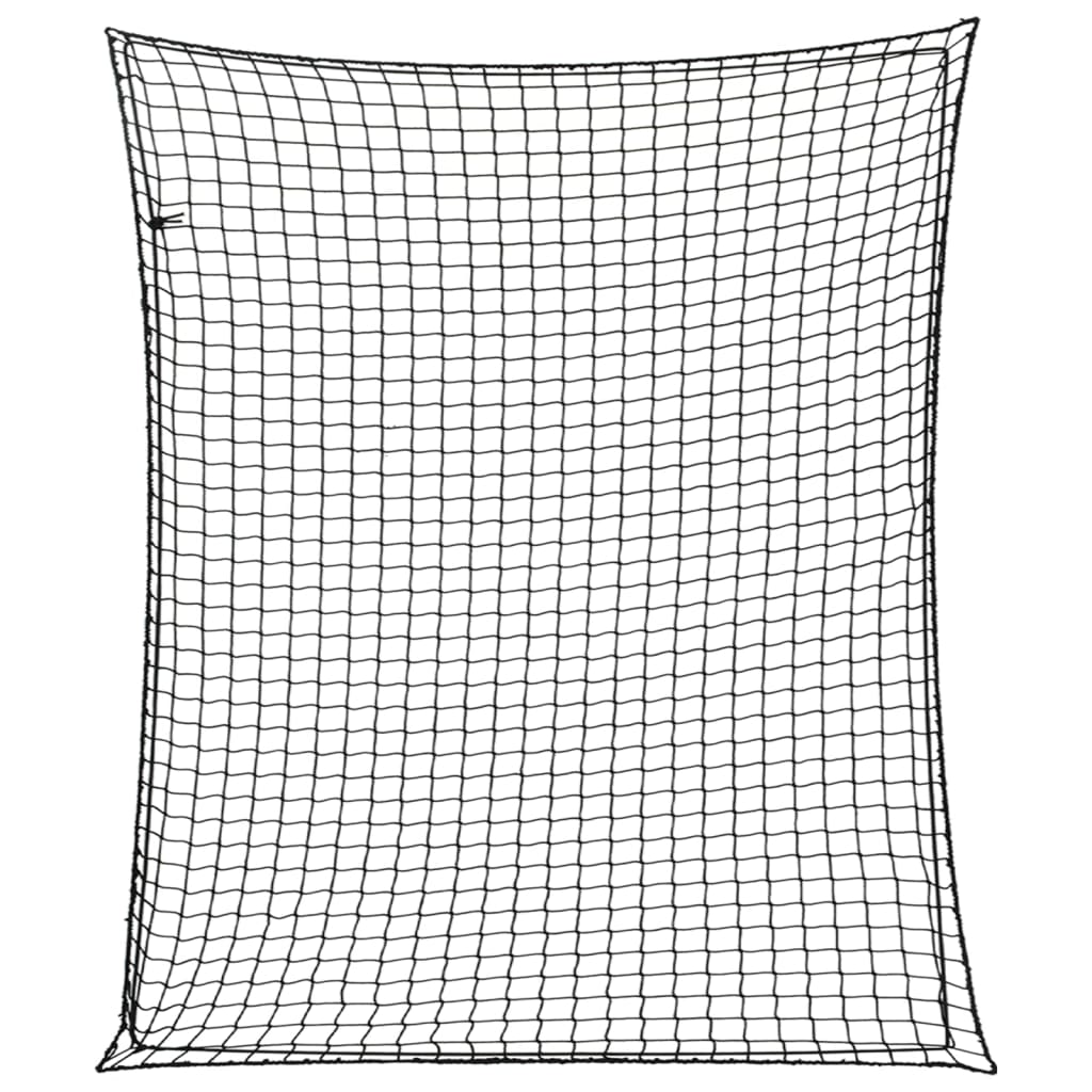 JUNG Vida Anhängernetz mit Gummiseil Schwarz 3,5x3 m PP