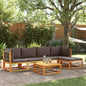 JUNG Vida 6-tlg. Gartensofa-Set mit Kissen Holz Akazie & Seil