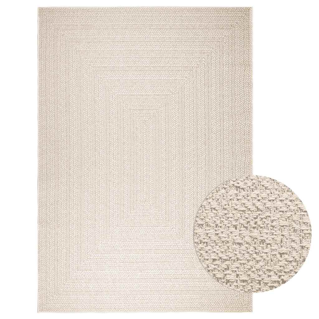 JUNG Vida Teppich ZIZUR Creme 200x290 cm Jute-Optik Indoor und Outdoor