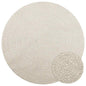 JUNG Vida Teppich ZIZUR Creme Ø 160 cm Jute-Optik Indoor und Outdoor