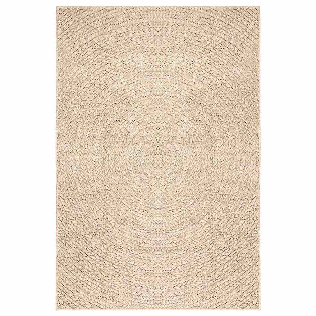 JUNG Vida Teppich ZIZUR Beige 140x200 cm Jute-Optik Indoor und Outdoor