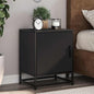 JUNG Vida Nachttisch Schwarz 40x31x50 cm Holzwerkstoff und Metall