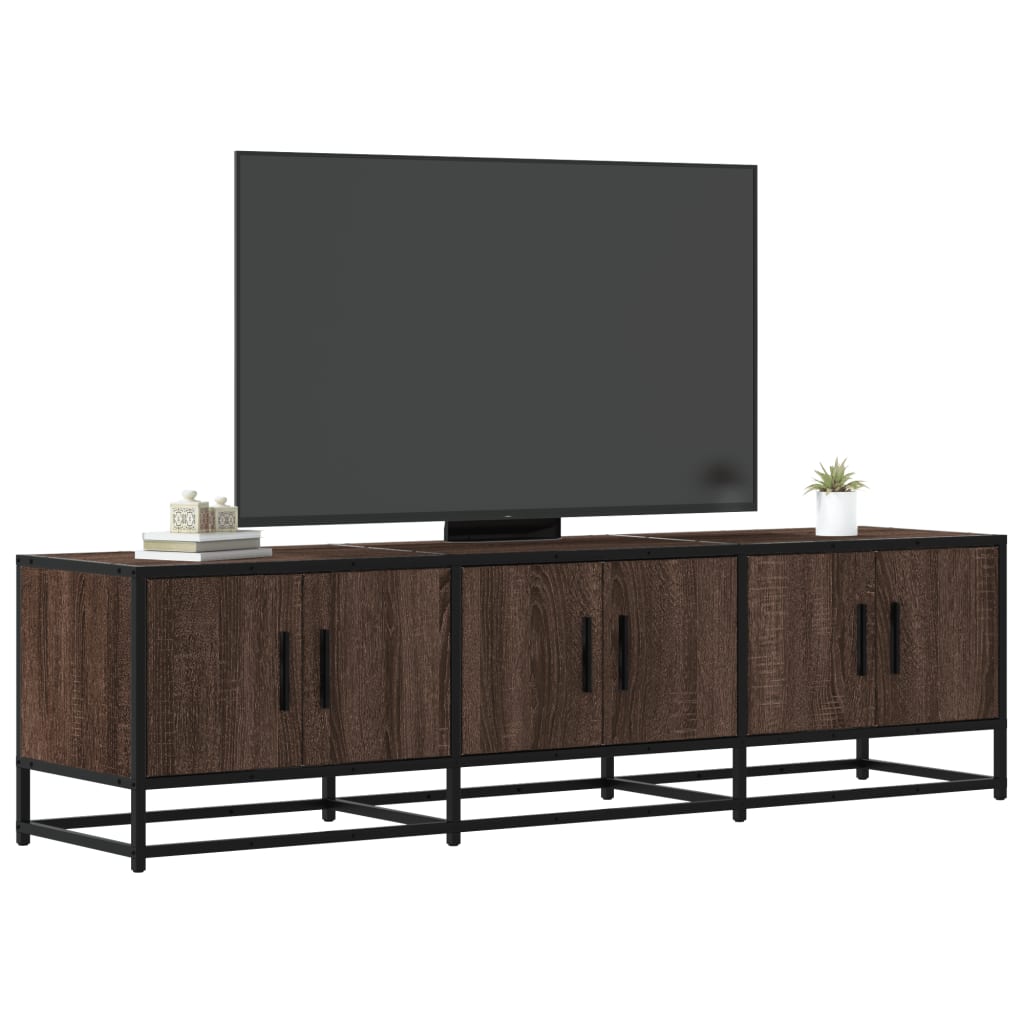 JUNG Vida TV-Schrank Braun Eichen-Optik 150x35x41 cm Holzwerkstoff Metall