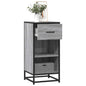 JUNG Vida Sideboard Grau Sonoma 35,5x35x76 cm Holzwerkstoff und Metall
