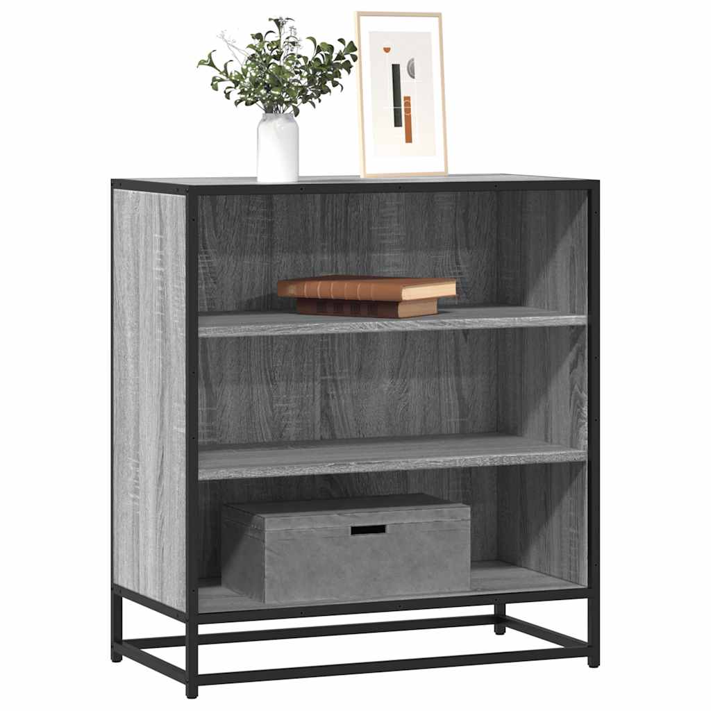 JUNG Vida Sideboard Grau Sonoma 68x35x76 cm Holzwerkstoff und Metall
