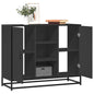 JUNG Vida Sideboard Schwarz 92x35x76 cm Holzwerkstoff