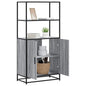 JUNG Vida Highboard Grau Sonoma 68x35x139 cm Holzwerkstoff und Metall