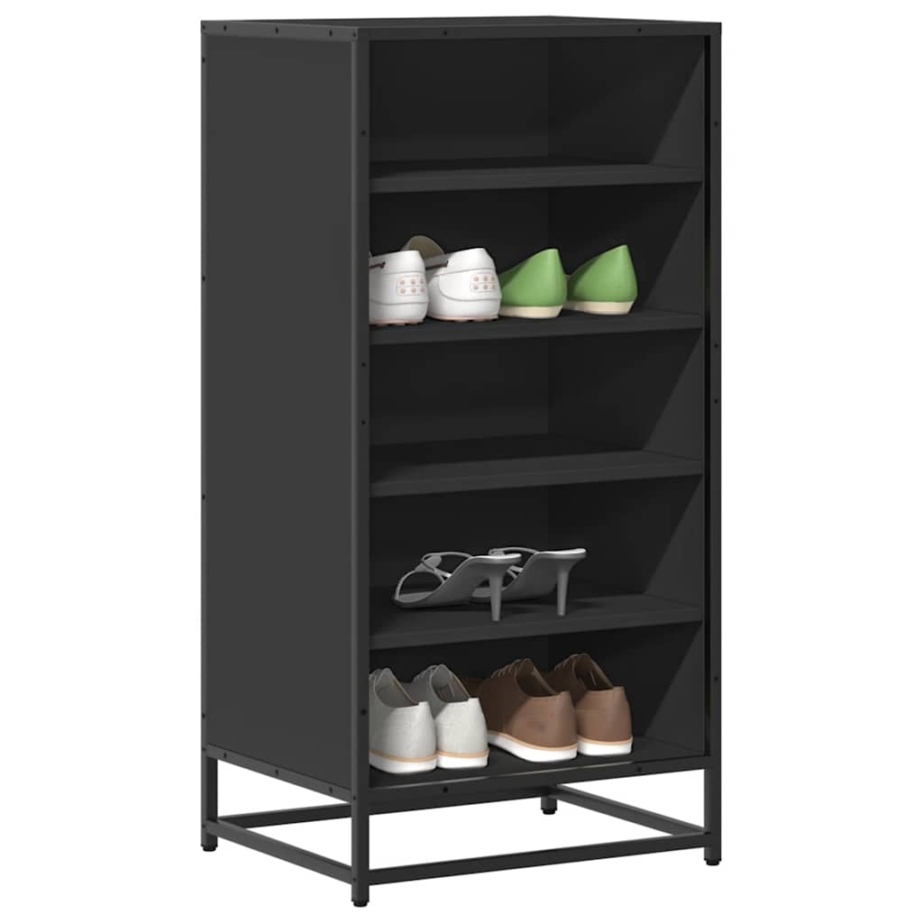JUNG Vida Schuhregal Schwarz 48x38x97,5 cm Holzwerkstoff