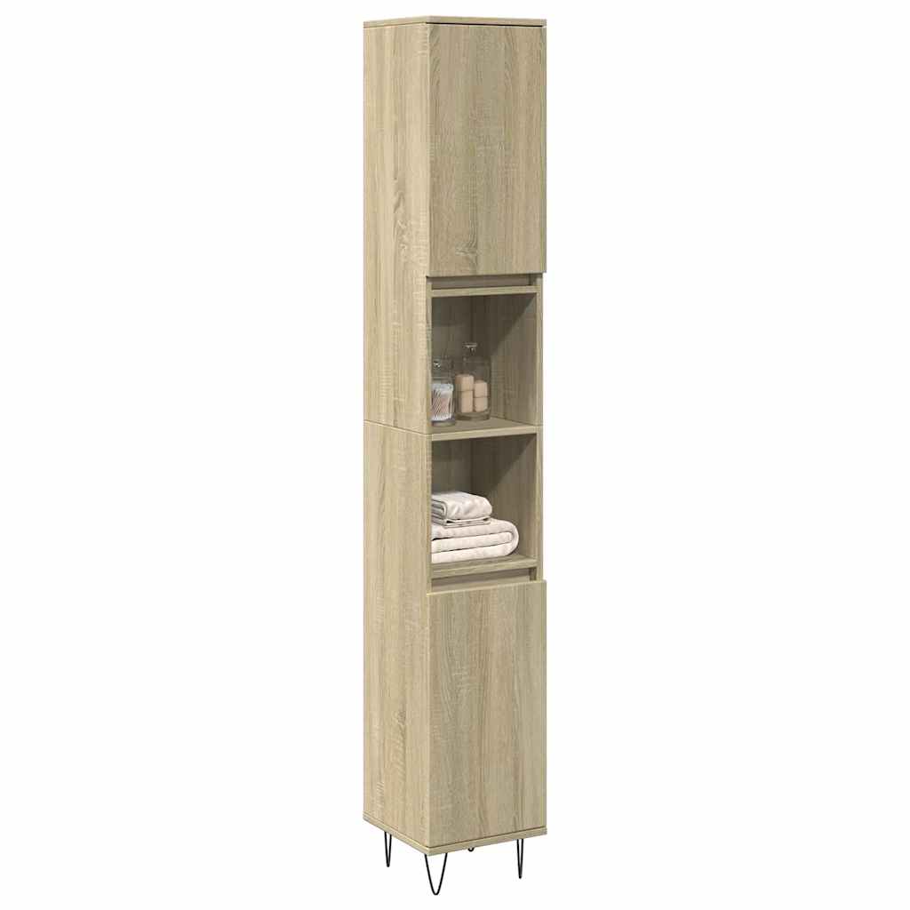 JUNG Vida Badschrank Sonoma-Eiche 30x30x190 cm Holzwerkstoff