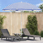 JUNG Vida Strandparasol Blau und Weiß 263 x 263 x 272 cm