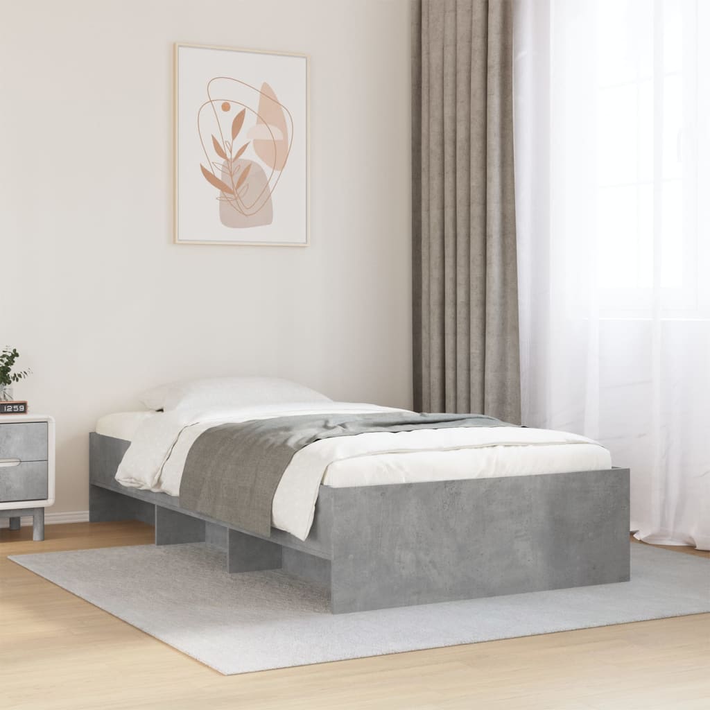 JUNG Vida Bettgestell Grau Sonoma 90x200 cm Holzwerkstoff