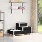 JUNG Vida Paletten-Aufsatzrahmen 3-fach Schwarz 120x80 cm Massivholz