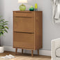 JUNG Vida Schuhschrank MOLDE Braun 59,5x35x103 cm Massivholz Kiefer