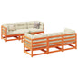 JUNG Vida 7-tlg. Garten-Sofagarnitur Wachsbraun Massivholz Kiefer