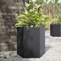 JUNG Vida Garten-Pflanzgefäße 2 Stück Schwarz Sechseckig 46x40x45 Stahl