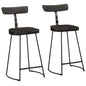 JUNG Vida Barhocker 2 Stk. Schwarz 49x43x88 cm Mango Massivholz