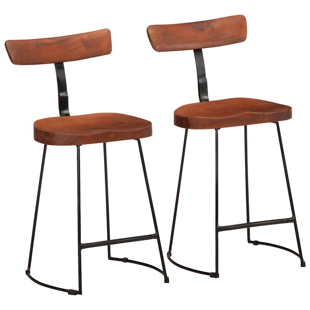 JUNG Vida Barhocker 2 Stk. 49x43x79 cm Mango Massivholz
