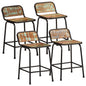 JUNG Vida Barhocker 4 Stk. 46x35,5x70 cm Altholz Massivholz