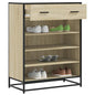 JUNG Vida Schuhschrank Sonoma Eiche 75x38x97,5 cm Holzwerkstoff Metall