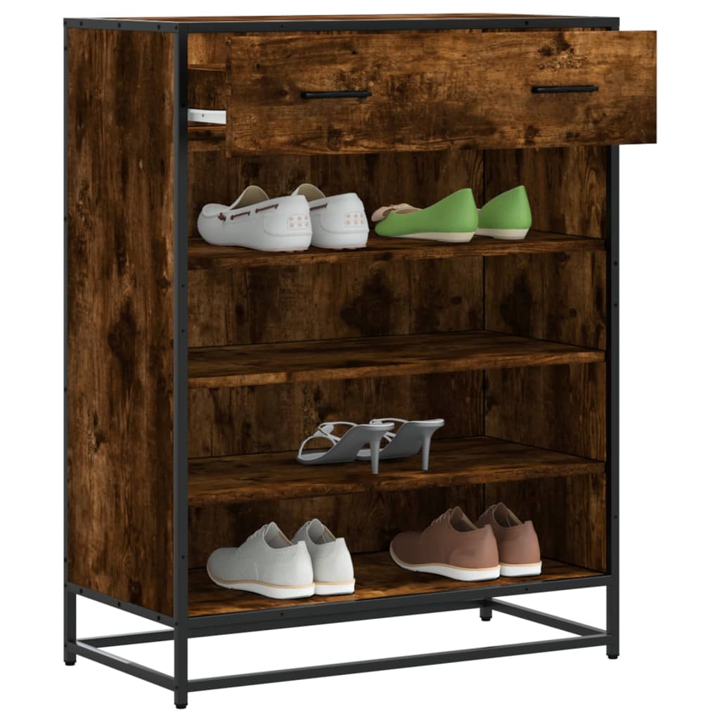 JUNG Vida Schuhschrank Räuchereiche 75x38x97,5 cm Holzwerkstoff Metall