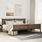 JUNG Vida Metallbett ohne Matratze Braun Eichen-Optik 193x203 cm