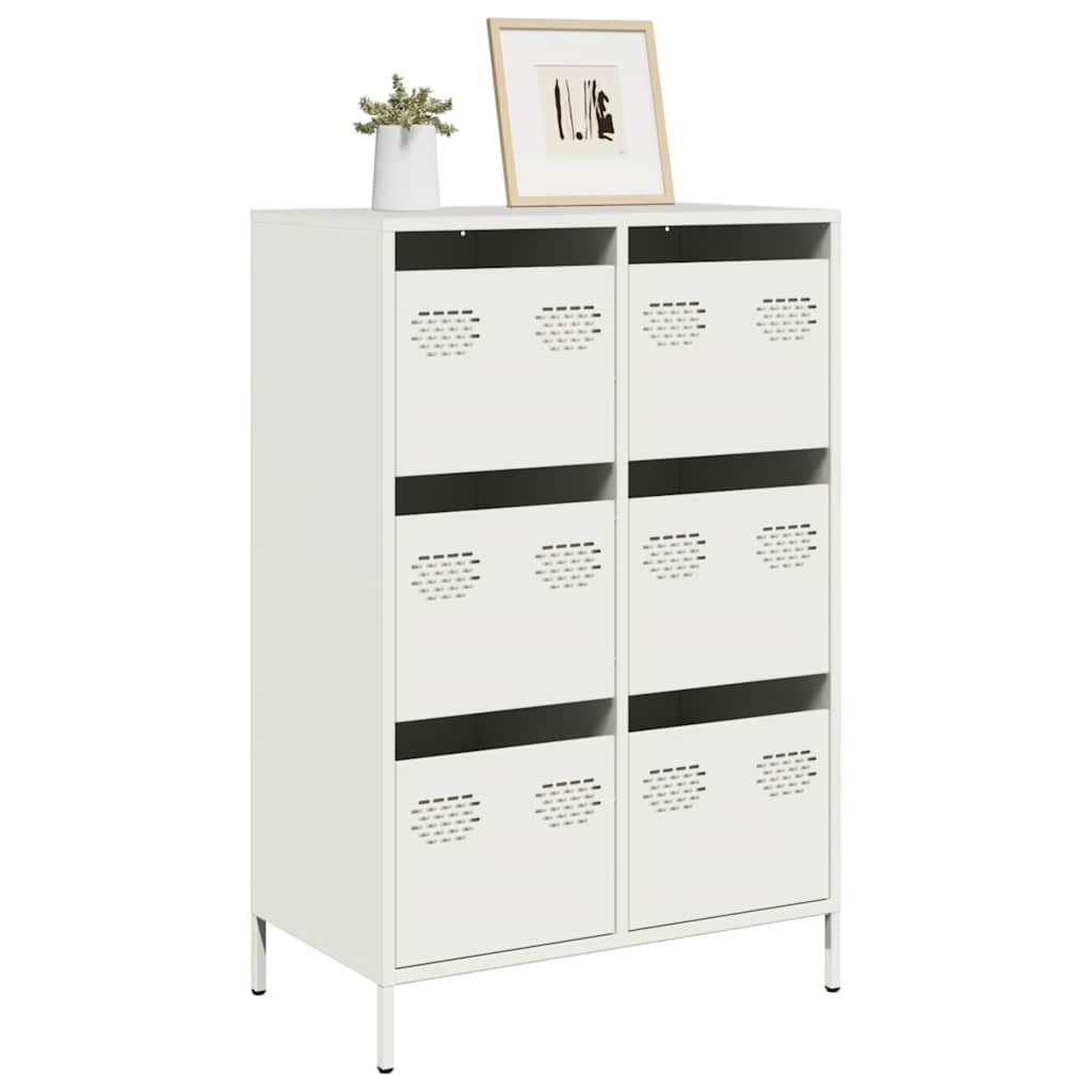 JUNG Vida Highboard Weiß 68x39x101,5 cm Stahl