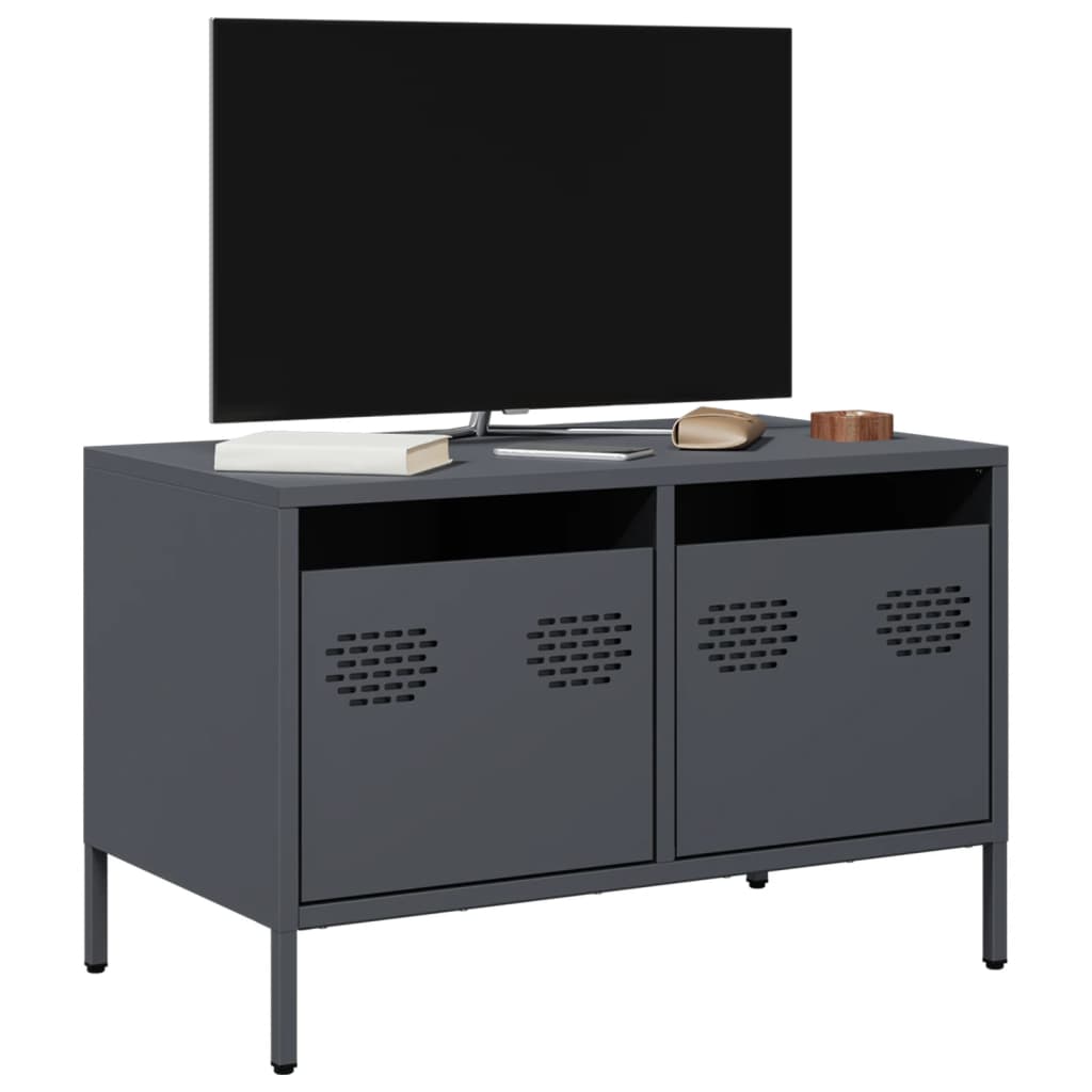 JUNG Vida TV-Schrank Anthrazit 68x39x43,5 cm Kaltgewalzter Stahl